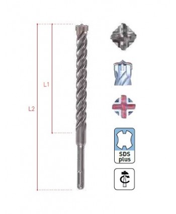 BROCA SDS-PLUS 4X110 MUSSOL