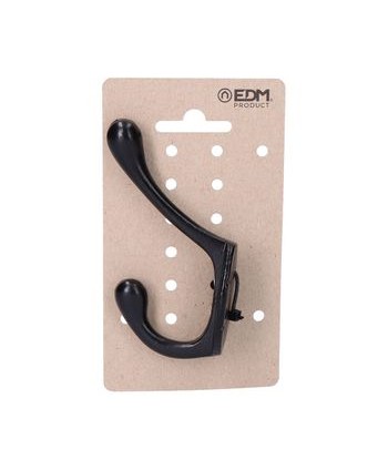 COLGADOR FORJA NEGRO 13X5