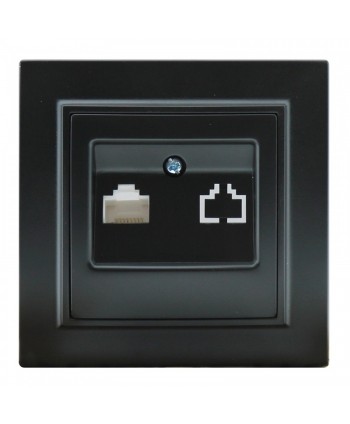 MODULO TOMA INTERNET NEGRO