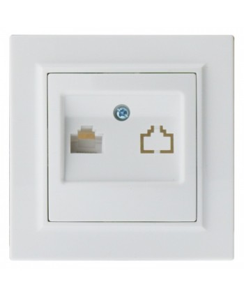 MODULO TOMA INTERNET BLANCO